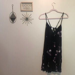 Black Summer Dress with Flowers